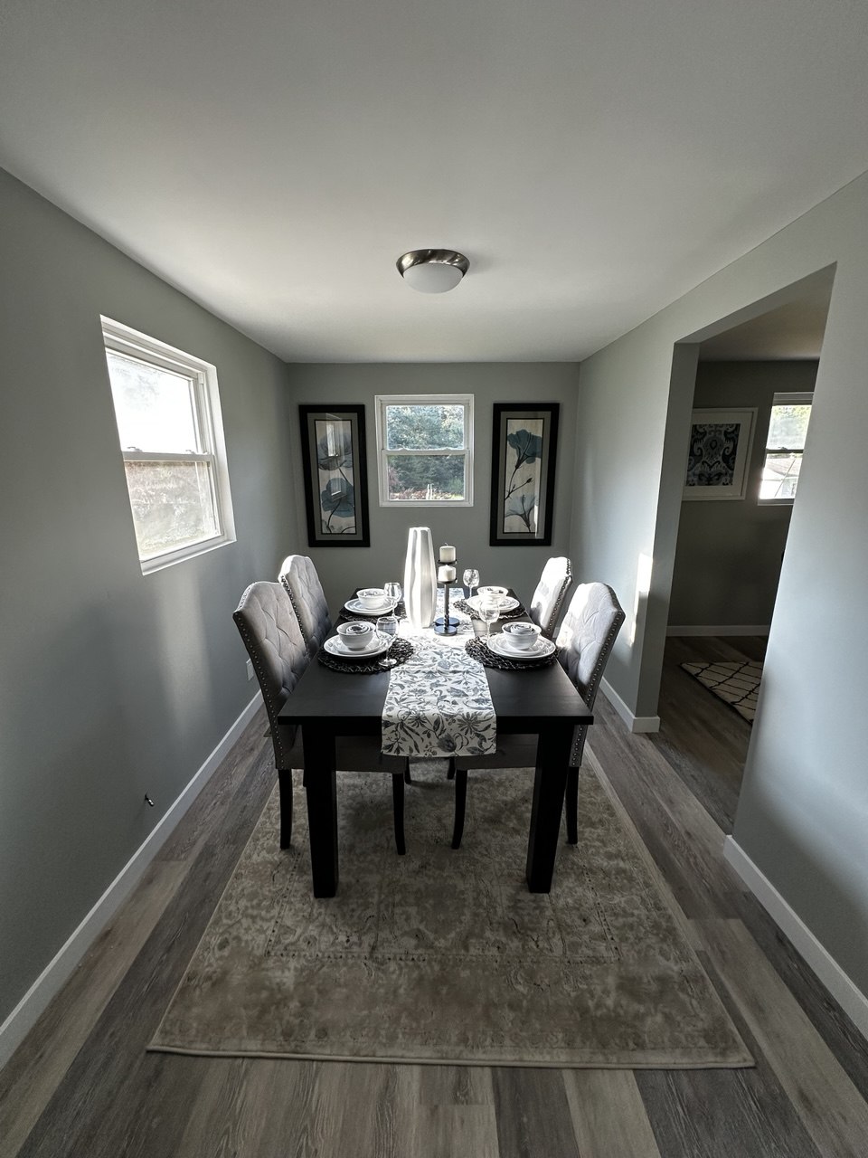 Freshly painted dining room completed by Simple Renovations